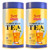 Guppy Moms Lemon Iced Tea Powder - Pack Of 2 X 200gm, 7.05 Ounce Each | Aromatic, Healthy & Easy To Prepare - Sugar Free & Refreshing Summer Drink | Caffeine Free