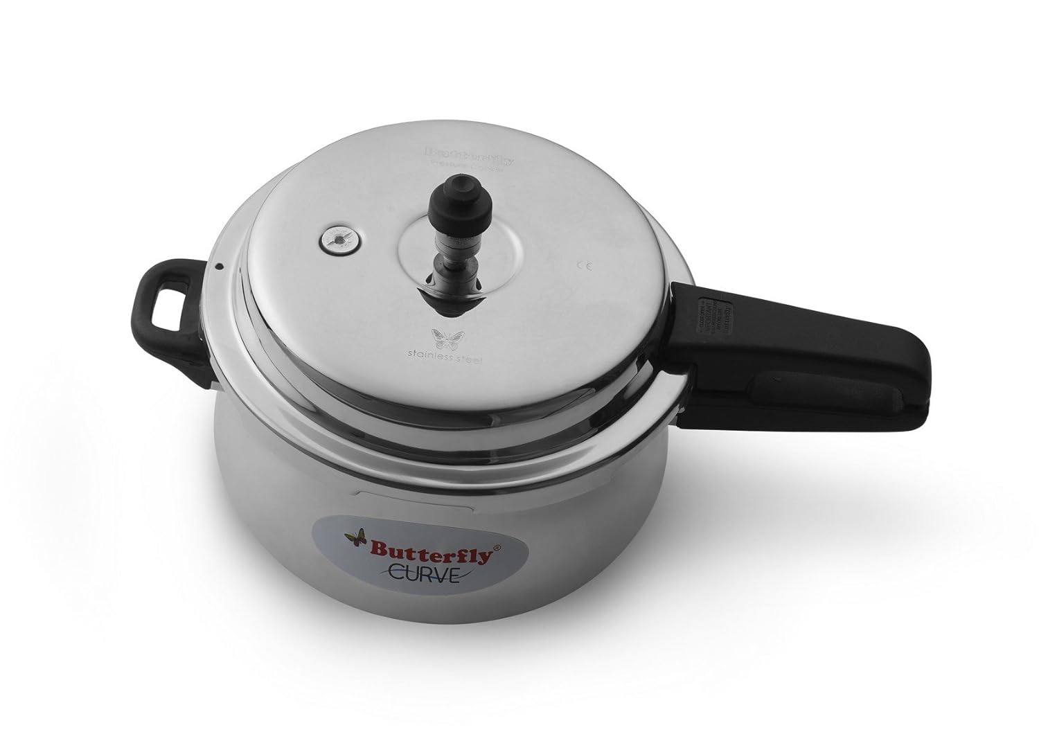 Stainless Steel Curve Pressure Cooker With Outer Lid 5.5 Liters | Induction & Gas Stove Compatible - Easy Grip, Stay Cool Handle, Ergonomically & Aesthetically Designed Stainless Steel Curve Pressure Cooker With Outer Lid 5.5 Liters | Induction & Gas Stove Compatible - Easy Grip, Stay Cool Handle, Ergonomically & Aesthetically Designed