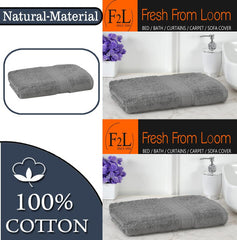 Fresh From Loom Luxury Edition Egyptian 100% Pure Cotton Bath Towel 600 Gsm | High Water Heavy Soft Dual Stitched Bath Towel (Charcoal Grey)