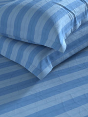 Super Soft 100% Cotton King Bedsheet With 2 Pillow Covers - 110 X 110 Inches, Blue | Super Soft Touch & Feel Every Time | Skin Friendly Prints