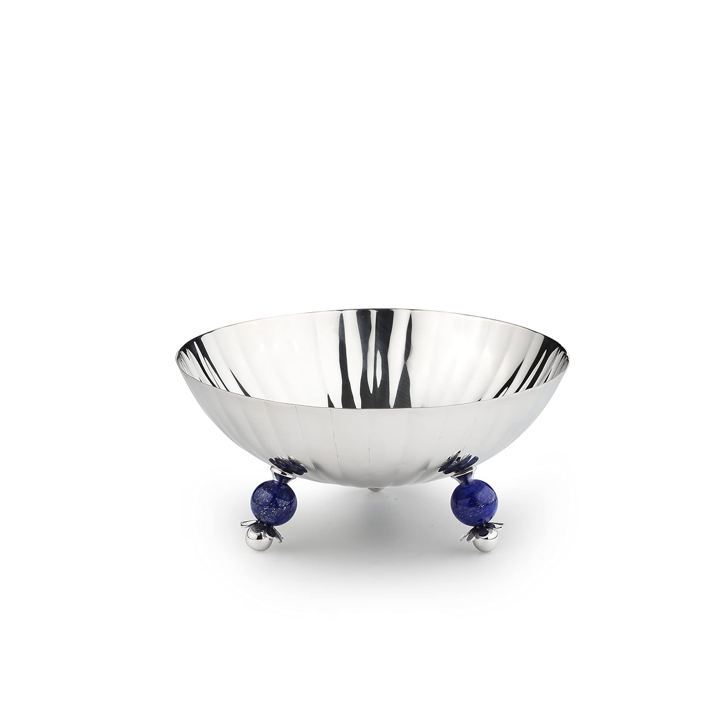 Silver Stainless Steel Serving Bowl With Legs - Medium, Poppy Series | Multipurpose Serving Bowl - Premium Gift Collection | Serve Ware & Tableware Silver Stainless Steel Serving Bowl With Legs - Medium, Poppy Series | Multipurpose Serving Bowl - Premium Gift Collection | Serve Ware & Tableware