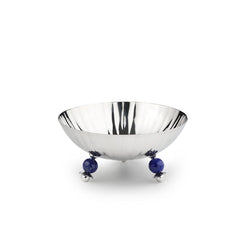 Silver Stainless Steel Serving Bowl With Legs - Medium, Poppy Series | Multipurpose Serving Bowl - Premium Gift Collection | Serve Ware & Tableware