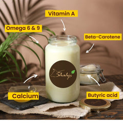 Pure Murrah Buffalo A2 Desi Ghee By Shahji | High In Protein Fiber & Nutrients Healthy Desi Ghee For Improves Digestion | (1 Litr) 33.8 Ounce | Jar Pack