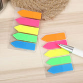 Index Tabs Arrow Flags, Fluorescent Self Sticky Notes, For College, School | 125 Pieces - 5 Colors