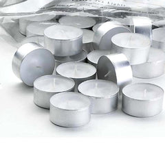 SMOKELESS TEALIGHT CANDLES 100% PURE WAX PACK OF 200 | PERFECT FOR EVENTS DECOR