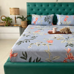 Double Bedsheet For Queen Size With 2 Pillow Cover - Size 88 X 100 Inches, Grey | Ideal Gifting Choice For Housewarmings, Weddings, Or Anniversaries