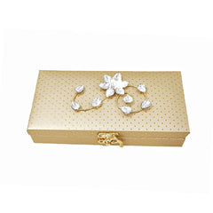 Decorative Golden Diamond Design Cash Box, Shagun Box, Gifting Cash Box, Gaddi Box, Jewelry Box, Shagun Envelope Money Box Envelope Wedding Gift Box, Special Feature - Portable