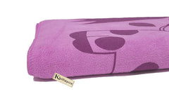 Khillayox Super Soft Bath Towel 400 Gsm | Super Absorbent Reusable Towel With Cute Cartoon Bear Print Washcloth For Babies (Purple)