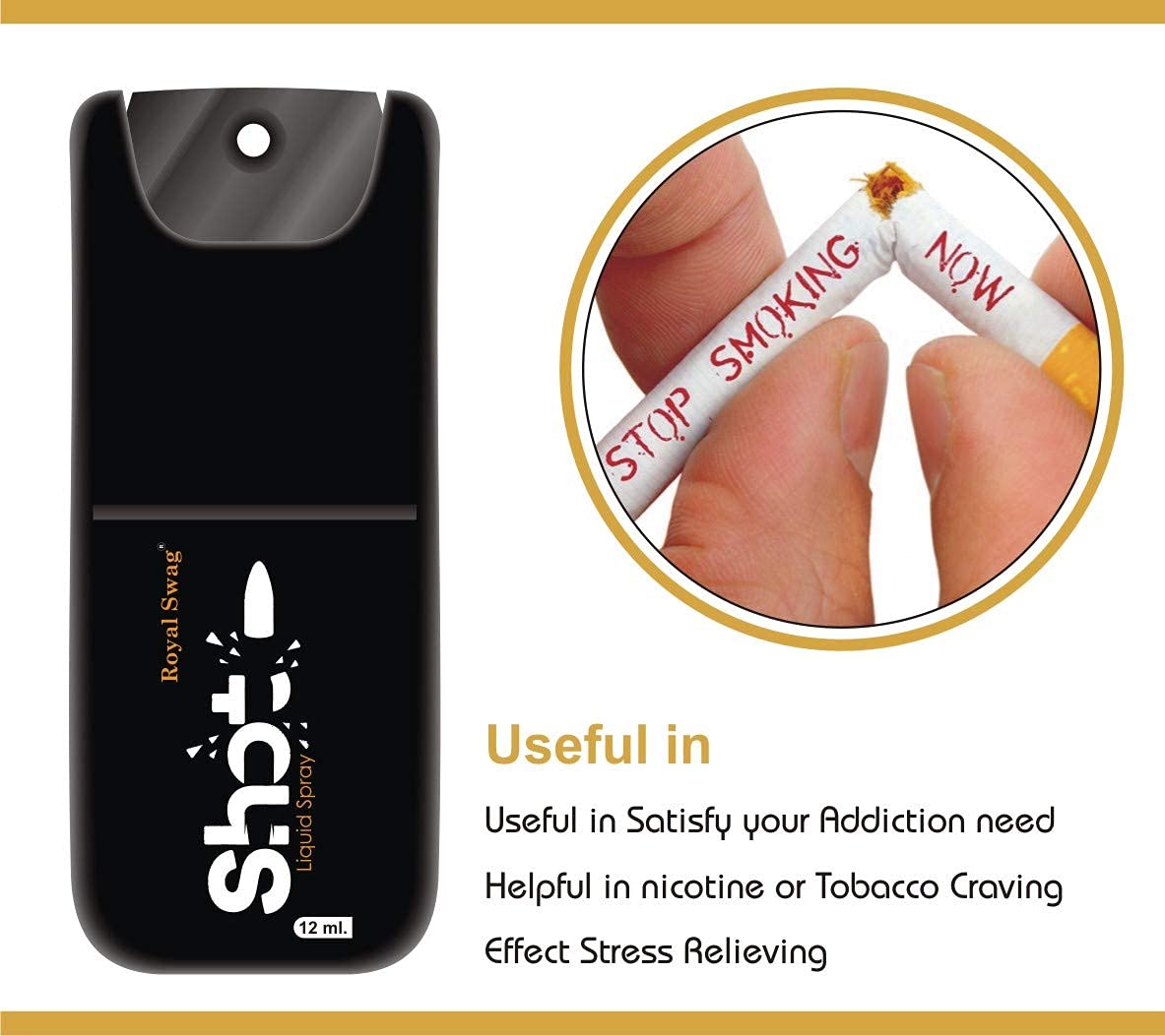 Royal Swag Ayurvedic & Herbal Cigarette, Mint Flavour Smoke Tobacco Free Cigarettes With Shot - 100 Sticks, Shot-1 Royal Swag Ayurvedic & Herbal Cigarette, Mint Flavour Smoke Tobacco Free Cigarettes With Shot - 100 Sticks, Shot-1
