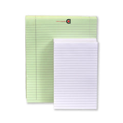 Writing Notepad Ruled 10.5x8.5 Green Pack Of 6 & 5 X 8 White, Pack Of 12- Inch 50 -Sheet Lined