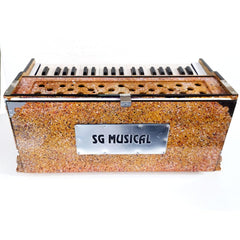 Musical Instrument Harmonium For Beginner - 7 Stopper, 39 Smooth Conditioned Keys, Double Bellow, Two Reeds (Base- Male), 440v Tunned | Compact & Portable Design