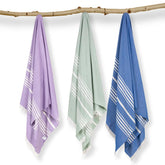 Mush 100% Bamboo Large Bath Towel 280 Gsm | Ultra Soft, Absorbent, Light Weight, & Quick Dry Towel | Set Of 3 - Lavender, Blue & Light Green, 250 Tc