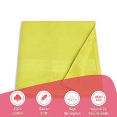 Livspace Bath Towel 475 Gsm | Bath Towels Large Size 100% Cotton, Solid Dyed, Super Soft, Absorbent (Paleto Collection - Apple Green)
