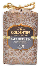 Golden Tips Earl Grey Black Tea - 200gm Brocade Bag, 7.05 Ounce, 100 Cups | Blended With Pure Oil Of Bergamot - Brew Hot Or Iced Tea | Low Caffeine Loose Leaf Tea
