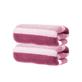 Black Gold The Finer Touch Microfiber Hand Towel 500 Gsm | Soft & Quick Dry, Super Absorbent, Lightweight Towel (Pink & White) - Pack 0f 2