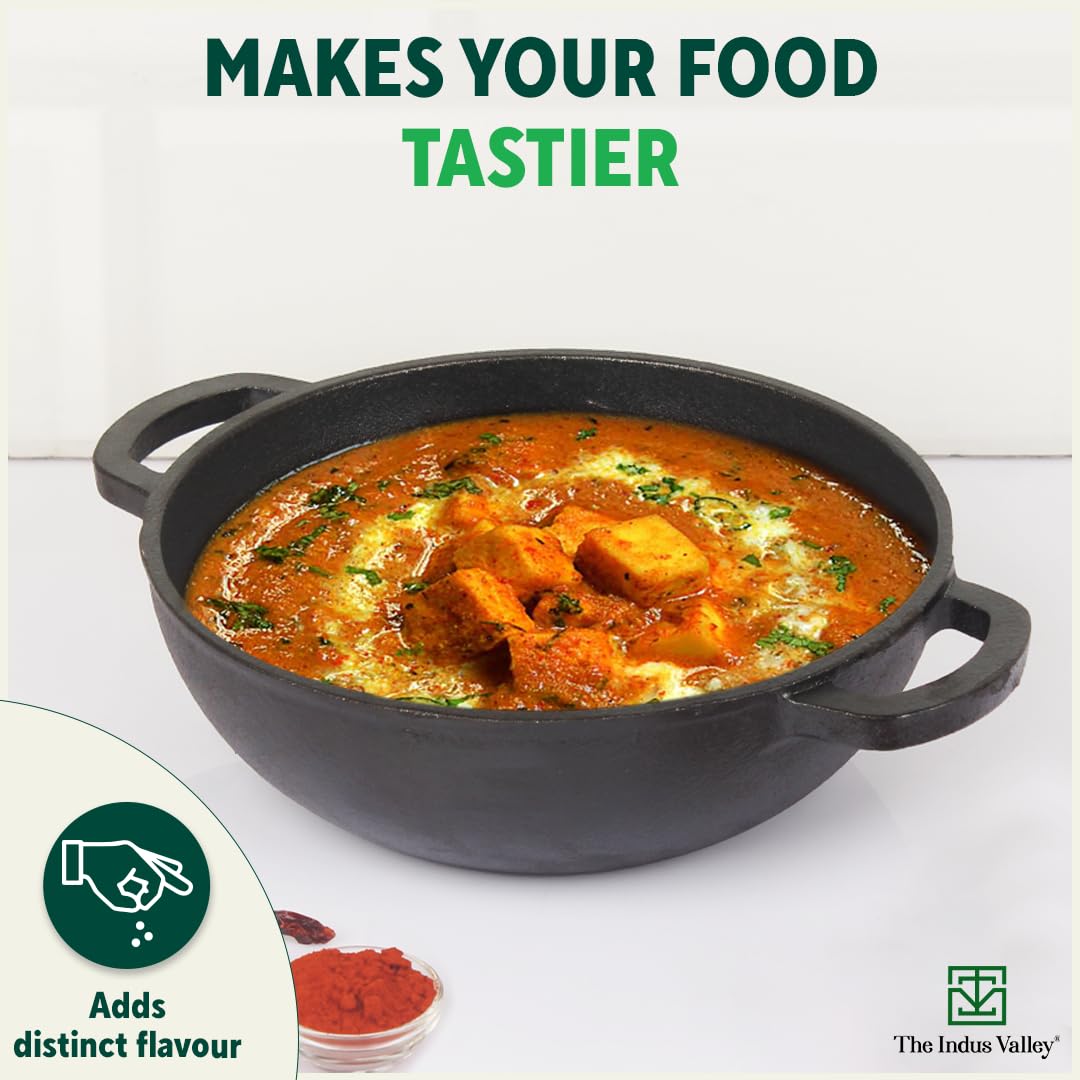 Pre-Seasoned Black Cast Iron Cookware Set + Free Tadka Pan | Tawa 25.7cm + Kadai 25.4cm, 2.3 Liters + Fry Pan 23cm, 1.4 Liters - Kitchen Cooking Combo Pots & Pans Set Of 4 Pcs | Naturally Nonstick Pre-Seasoned Black Cast Iron Cookware Set + Free Tadka Pan | Tawa 25.7cm + Kadai 25.4cm, 2.3 Liters + Fry Pan 23cm, 1.4 Liters - Kitchen Cooking Combo Pots & Pans Set Of 4 Pcs | Naturally Nonstick
