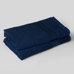 Kopa By Bianca 100% Cotton Soft Terry Towel Bath Towel L D`Ross 900 Gsm | Super Absorbent, Lightweight, Odour Free Bath Towel (Navy Blue) - 2 Pcs