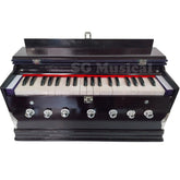 Musical Instrument Harmonium - 7 Stopper, 39 Keys, Double Fold Bellow, Two Reeds (Base- Male) | Tuning 440 Standard Pitch - Compact & Portable Design