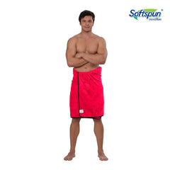 Softspun Microfiber Bath Towel 221 Gsm | Ultra Absorbent Super Soft & Lightweight Quick Drying For Men & Women Daily Use Large Size Towel (Pink)