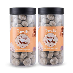 Tarvik Hing Peda 280gm, (140gm *2) | Perfect For After-Meal Treat Digestive Candy | Jar Pack