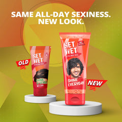 Set Wet Styling Hair Gel For Men Shine Everyday , 50gm 1.7 Oz. | Light Hold , High Shine | For Long Hair | No Alcohol , No Sulphate