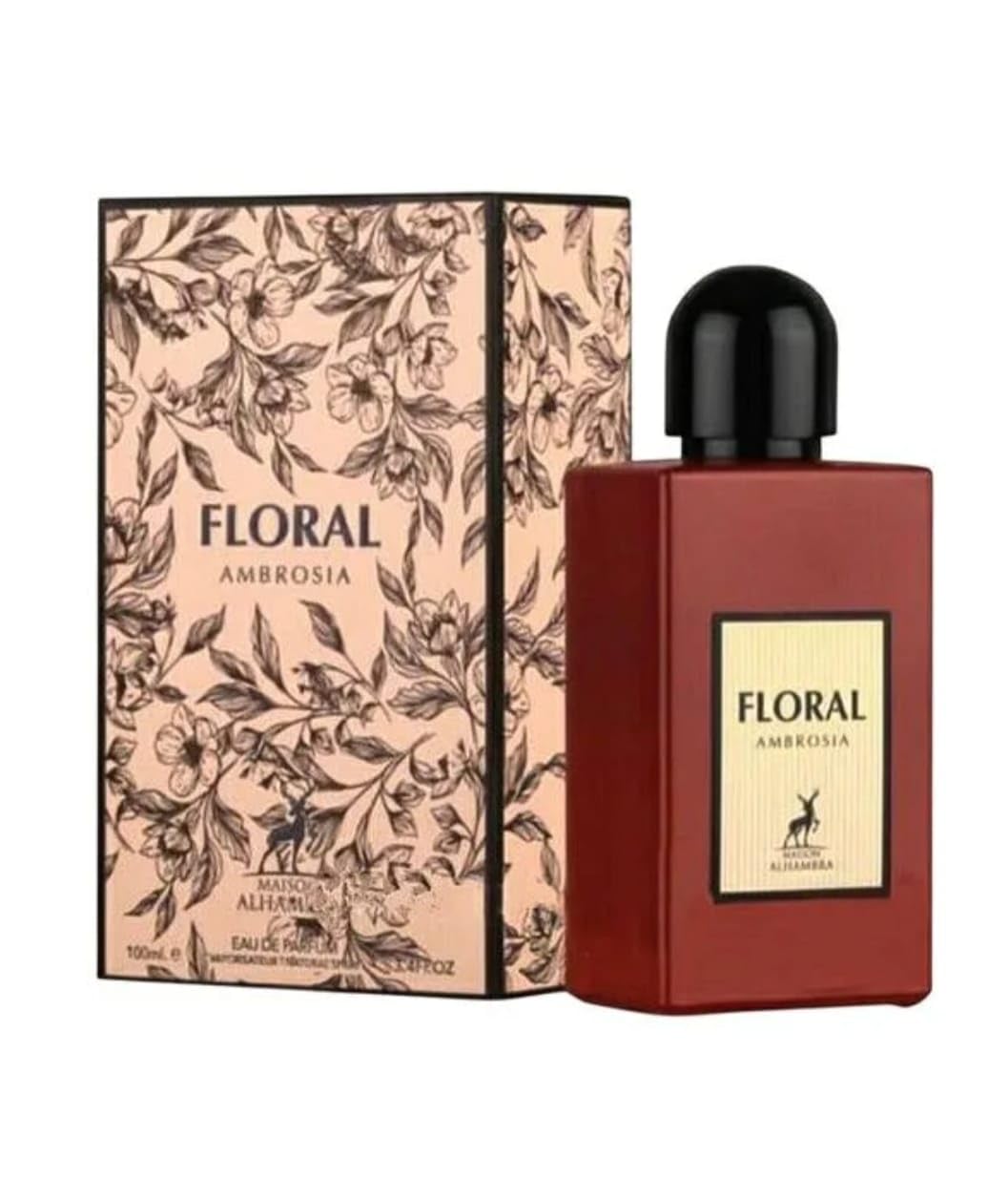 FLORAL AMBROSIA BY MAISON ALHAMBRA EAU DE PARFUM FOR MEN & WOMEN 100ML 3.4 FL.OZ. FLORAL AMBROSIA BY MAISON ALHAMBRA EAU DE PARFUM FOR MEN & WOMEN 100ML 3.4 FL.OZ.