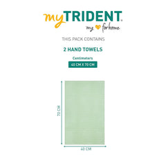 Mytrident Quick Dry 100% Cotton Hand Towel 400 Gsm (Sage Green) - 2 Pcs