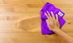 Softspun Microfiber Cleaning Cloths Towel Set 340 Gsm | Highly Absorbent Lint And Streak Free Multi-Purpose Wash Cloth For Kitchen, Car, Stainless (2 Pcs)- Purple