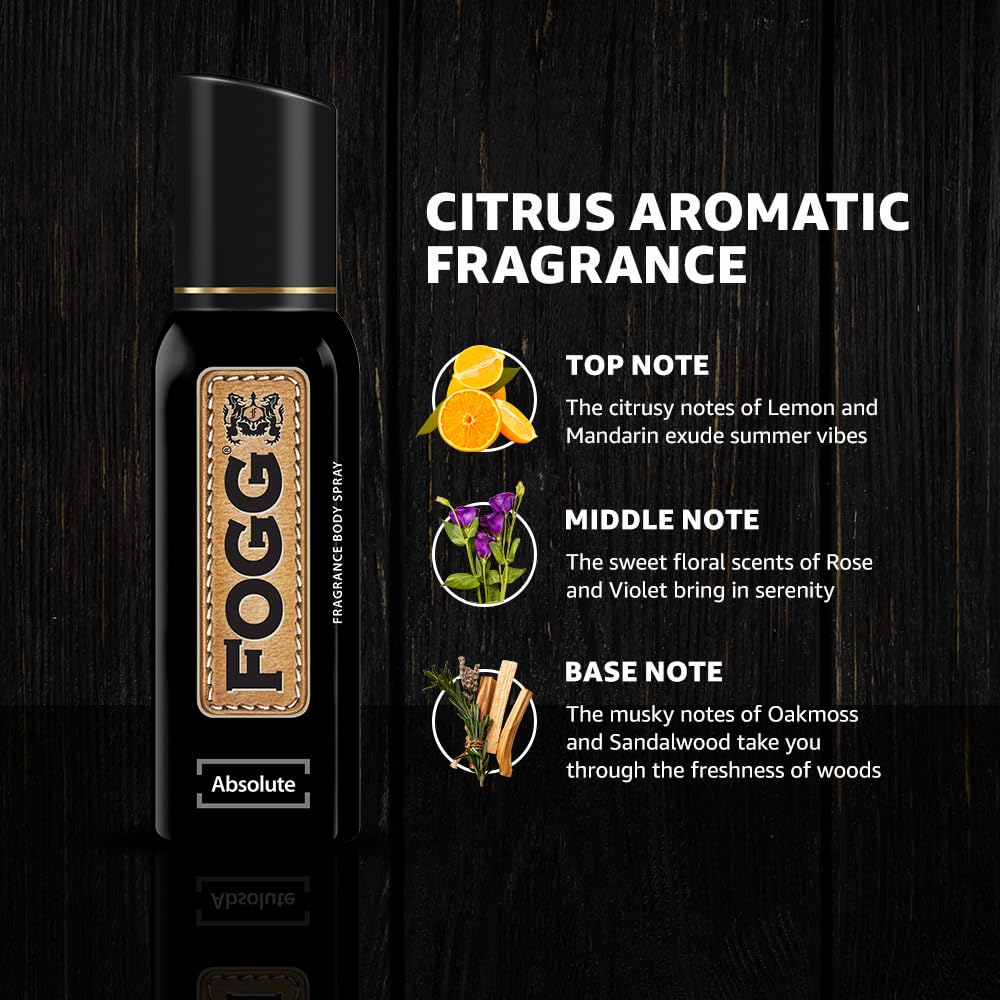 Fogg Fantastic Absolute No Gas Deodorant For Men 150 Ml 5 Fl.oz. | Long Lasting Perfume Body Spray Fogg Fantastic Absolute No Gas Deodorant For Men 150 Ml 5 Fl.oz. | Long Lasting Perfume Body Spray