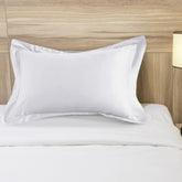 Microfiber Bed Pillow, Ultra Soft Bed Pillows For Side, Front & Back Sleepers - 60.96 L X 40.64 W X 12.7 H | Hotel Flange Pillows For Sleeping - White, Luxurious Pillow For Bed - Set Of 1