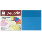 Transparent Sticky Notes 50 Sheets Note Paper Daily Check List School Stationery | Pack Of 3, Blue