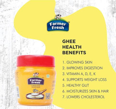 Pure Agmark Cow Ghee By Farmer Fresh | Highly Nutritious & Healthy Cow Desi Ghee Good For Cooking | (2 Litr) 67.6 Ounce | Jar Pack