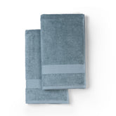 Feather & Spun Organic Cotton Lavender Fragrance Hand Towel 500 Gsm | Anti Microbial Fade Resistant Double Needle Stitch Hand Towel (Mint Breeze) - Pack Of 2