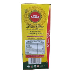 Natural Pure Cow Desi Ghee By Shri Anand | Natural & Healthy Gir Cow Cultured Desi Ghee Perfect For Use Puja | (1 Litre) 33.8 Ounce | Box Pack