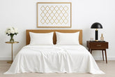 Bedsheets For Queen Bed Include Pillow Cover, Ultra Soft - Size 90x102 Inches, White | Plain Solid Bed Sheet-Good For Home, Hotel, Resort & Guest House