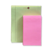 Writing Notepad Ruled 10.5x8.5 Green Pack Of 6 & 5 X 8 Pink, Pack Of 12- Inch 50 -Sheet Lined