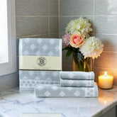 Brodloom Cotton 1 Bath Towel + 2 Hand Towels 950 Gsm | Ultra Soft, Quick Dry & Premium Gift Set Towel (Sage Green)