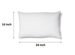 Luxurious Microfiber Pillow Filler, White Pillow, Standard Size - 16 X 24 Inch | Bed Pillow For Sleeping, Washable, Rectangular Shape - Pack Of 4