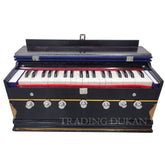 Musical Instrument Harmonium - 3.25 Octave, 7 Stoppers, 39 Smooth Conditioned Keys, Double Bellow, Two Reeds (Base- Male) | Compact & Portable Design