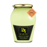 Natural Buffalo Desi Ghee By 24 Karat | Rich In Vitamins & Protein Fiber Curd-Churned Bilona Desi Ghee Good For Frying | (1 Litre) 33.8 Ounce | Jar Pack