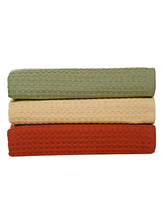 Eco Sense Basket Weave 100% Cotton Luxuriosly Bath Towels 1050 Gsm | Soft, Super Absorbent, Large Size Quick Dry Bath Towel - Sandal, Cinnamon, Leafy (Pack Of 3)
