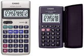 Casio HL-122TV Portable Calculator With Metal Faceplate & GT Key, 12 Digit & Casio HL820LV-BK Portable Calculator With Flap Cover