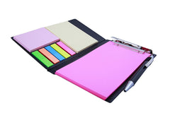 Memo Note Pad | Memo Note Book With Sticky Notes & Clip Holder In Diary Style (Pink)