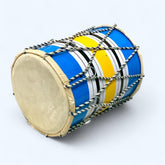 Indian Handmade Rope & Ring Dholak - Multicolor | Perfectly Symmetric Round Dholak - Dholak For Festival, Wedding, Satsang | Very Easy To Tune