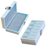Roman Wooden Printed Cash Box Versatile For Shagun, Gifting, Gaddi, & Jewellery, Perfect For Shagun Envelopes, Wedding Gifts, Colour - Blue, Special Feature - Portable