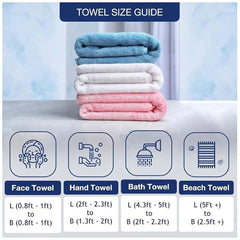 Fash Home International 100% Cotton Ultra Soft & Super Absorbent Antibacterial Bath & Hand Towel 770 Gsm (Grey) -Pack Of 3