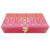 Designer Wodden Fancy Shagun Gift Boxes For Wedding, Shagun Cash Box Or Money Box With Mgi Printing For Wedding, Engagement, Holi, Diwali, Baby Showers, Colour - Pink, Pack Of 2