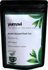 Yumavi Assam Second Flush CTC Tea With Long Leaves - 500gm, 17.6 Ounce, 200+ Cups | Aromatic & Refreshing Kadak Chai - No Preservatives Or Colors, Medium Caffeine