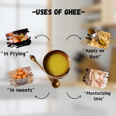 100% Pure A2 Desi Cow Ghee By Kalapurna Ghee | Delicious & Nutritious Healthy Desi Cow Ghee For Sweets | (1 Litr) 33.8 Ounce | Jar Pack