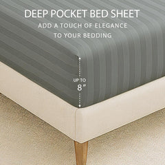 1 Single Bedsheet For King Size With 1 Pillow Covers | 36 X 78 Inches, Dark Grey - 130 Thread Count Soft & Comfortable | Ideal For Bedroom, Guest Room, House